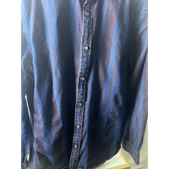 Jack And Jones Vintage Long Sleeve Men’s Shirt Slim Fit Striped Retro Y2K 90’S - Picture 2 of 8